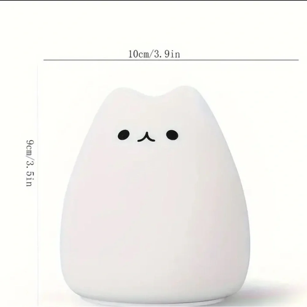 ✨Cute Cat Night Light silicone Baby Nursery Nightlight, Color Changing ✨✨